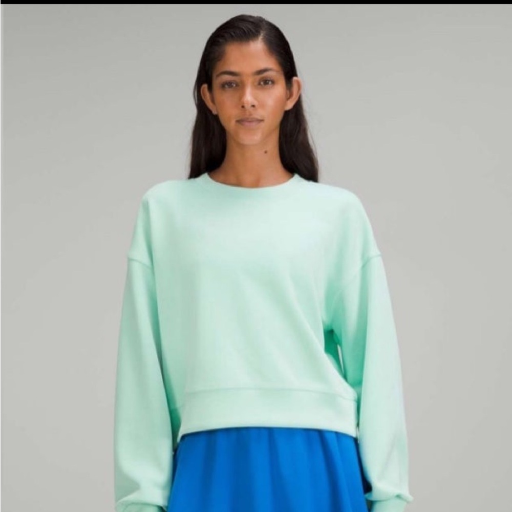 Lululemon Perfectly Oversized Cropped Crew Wild mint size 6